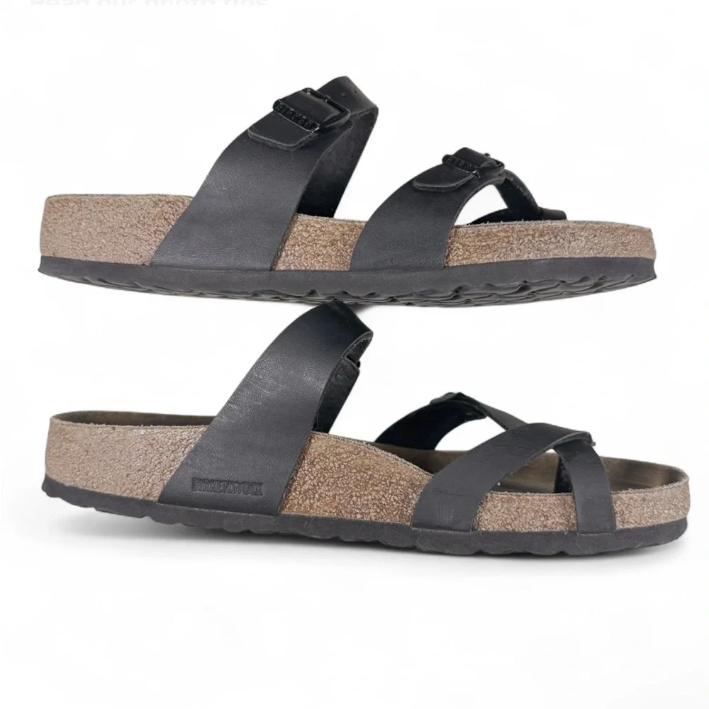 Birkenstock Mayari Sandal Size 42 Women 11 Men 9 Dark Brown - Picture 4 of 8